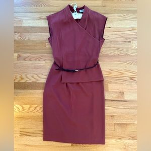 MM Lafleur Elicia Dress in brick red